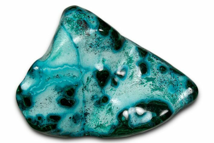 Vibrant Polished Malachite with Chrysocolla - DR Congo #336894